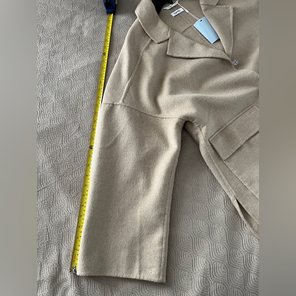 Esprit oversized coat in camel size X small - Picture 8 of 12